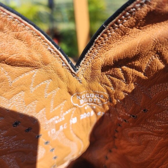 Nocona Imperial Calf Western Boots Men 10 EE Black Western Cowboy NB2005 FLAW - Picture 10 of 16